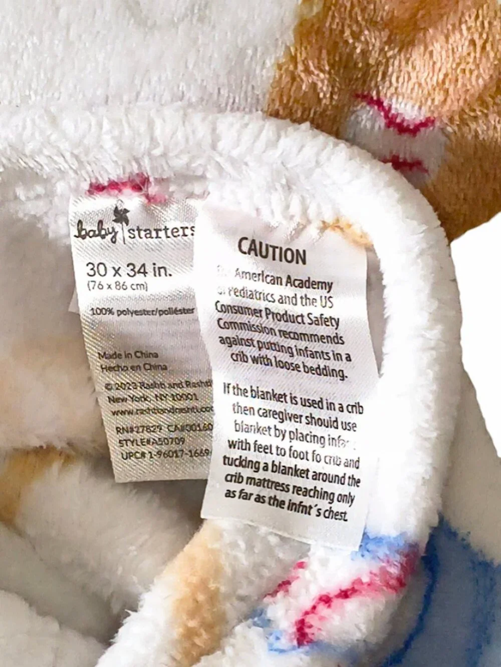 Baby Starters Baseball Sports Security Lovey Blanket 30
